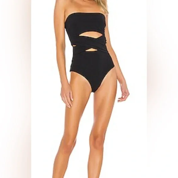 ALIX Black Nassau one piece swimsuit M - Picture 1 of 11